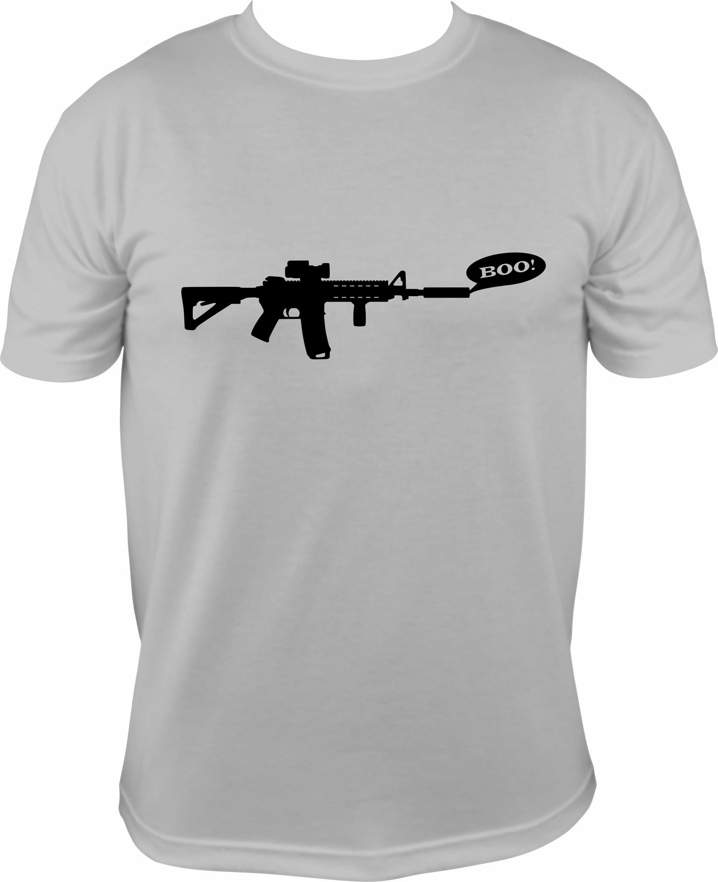 AR-15 Ghost Gun sagt „BOO!“ Kurzärmeliges T-shirt